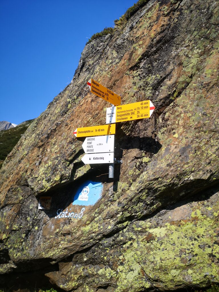 Signalisation Bergwanderweg